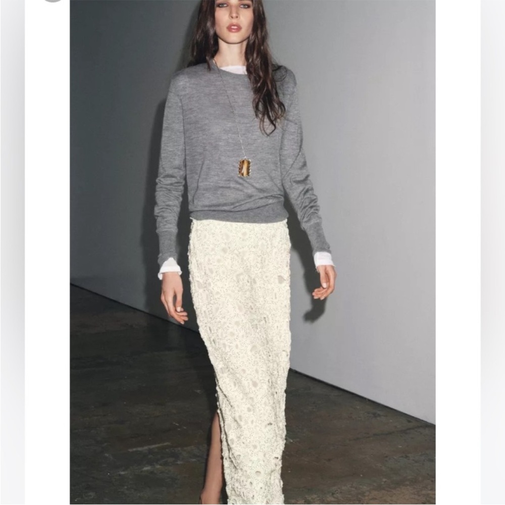 ZARA BEADED MIDI JEWEL SKIRT EMBROIDERED. - Picture 5 of 13